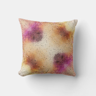 Cojín Decorativo Watercolor del cielo rosado dorado