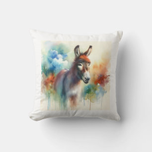 Cojín Decorativo Watercolor Donkey 080824AREF138 - Watercolor