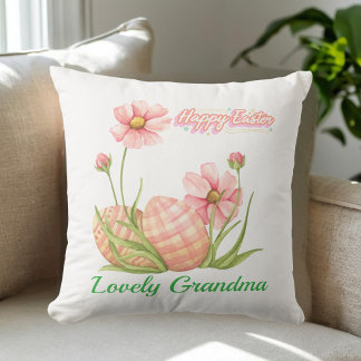 Cojín Decorativo Watercolor Easter Egg Personalized Throw Pillow