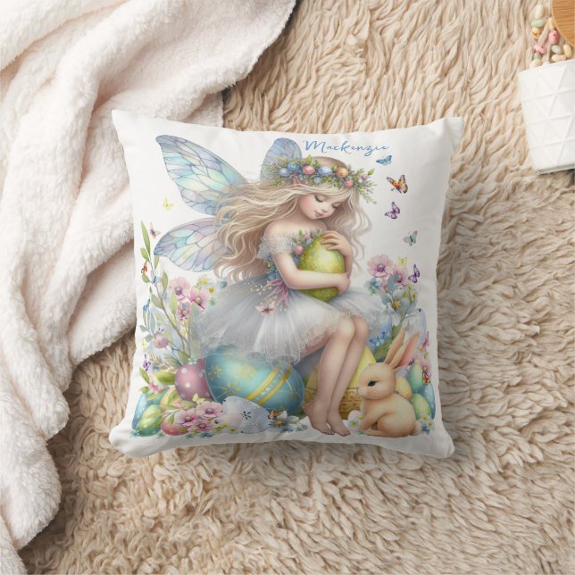 Cojín Decorativo Watercolor Easter Spring Fairy (Manta)