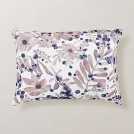 Cojín Decorativo Watercolor Eucalyptus Blueberry Botanical Art Love