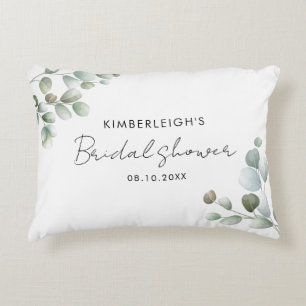 Cojín Decorativo Watercolor Eucalyptus Script Shower