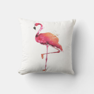 Cojín Decorativo Watercolor Flamingo Lovers   Amantes divertidos de