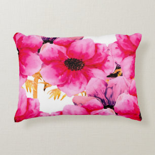 Cojín Decorativo Watercolor flower seamless pattern background,beau