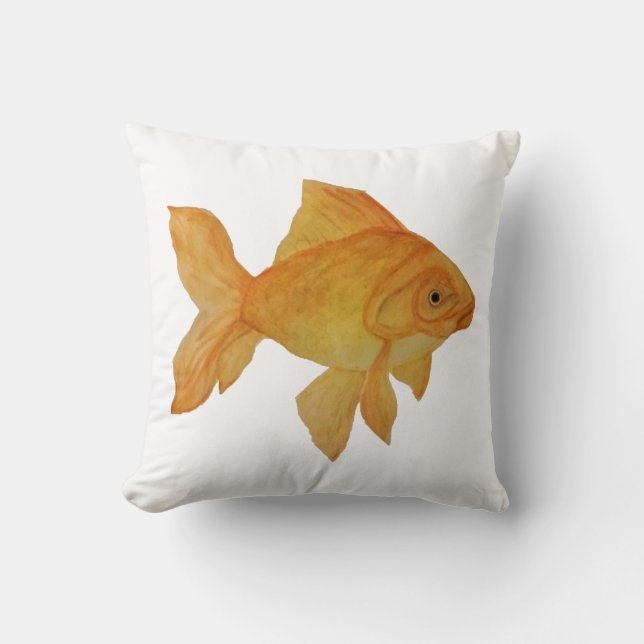 Cojín Decorativo Watercolor Goldfish (Anverso)