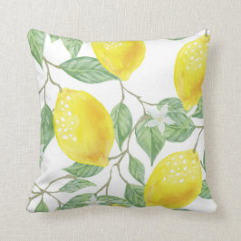 Cojín Decorativo Watercolor Lemon Citrus Fruit