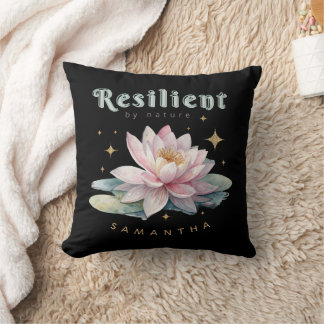 Cojín Decorativo watercolor lotus flower motivational personalized