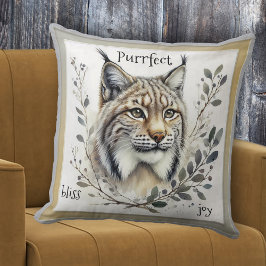 Cojín Decorativo Watercolor Lynx Big Cat