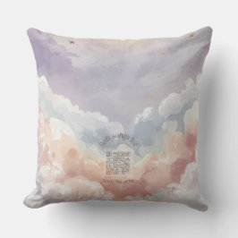 Cojín Decorativo Watercolor Moon & Cloud Nursery Pillow | Music