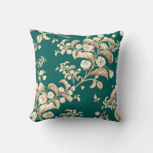 Cojín Decorativo Watercolor seamless pattern of flowering branches,