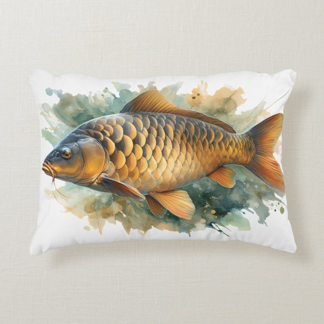 Cojín Decorativo Watercolor Series: Carp (Anverso)