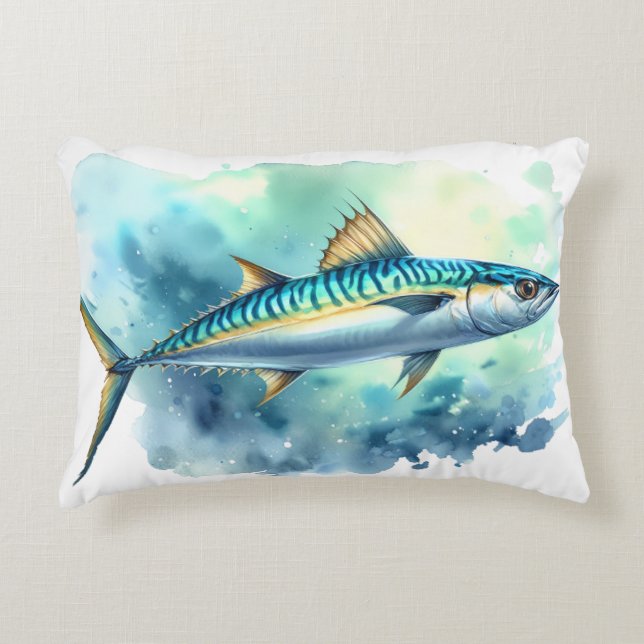 Cojín Decorativo Watercolor Series: Mackerel (Anverso)