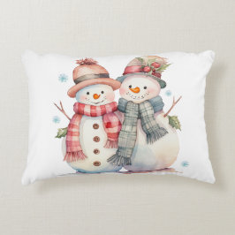 Cojín Decorativo Watercolor Snowman
