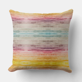 Cojín Decorativo Watercolor SunsetLines Moderno Pillow Hogar mínimo