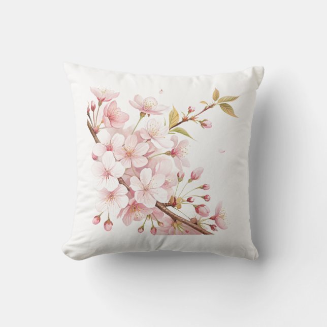 Cojín Decorativo Watercolour Blossoms Beautiful Pillow Cover  (Anverso)