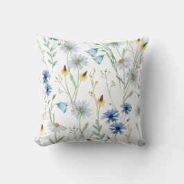 Cojín Decorativo Watercolour Wildflower Throw Pillow Cover