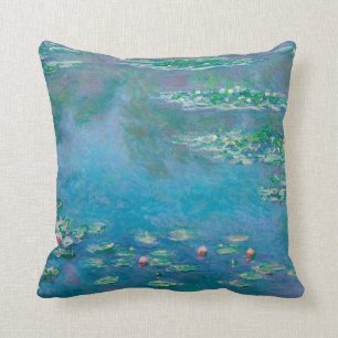 Cojín Decorativo Waterlilies por la pintura Bella Artes de Claude M