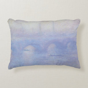 Cojín Decorativo Waterloo Bridge, Efecto de Niebla por Claude Monet
