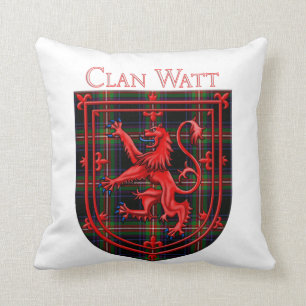 Cojín Decorativo Watt Tartan Scottish Plaid Lion Rampant