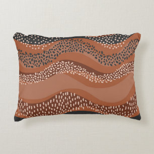 Cojín Decorativo Wavy Natural Geo: Minimalista sin Mar.