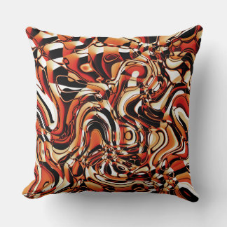 Cojín Decorativo Wavy Resumen 270321 - 02 Naranja