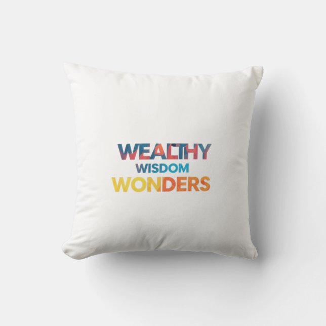 Cojín Decorativo Wealthy Wisdom Wonders (Anverso)