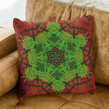 Weave Mandala Flor Rojo y Verde
