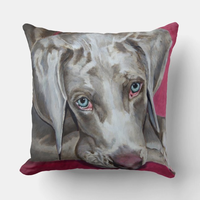 Cojín Decorativo Weimaraner (Anverso)