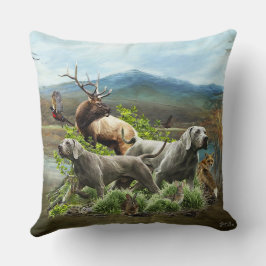 Cojín Decorativo Weimaraner, "Fantasma gris"