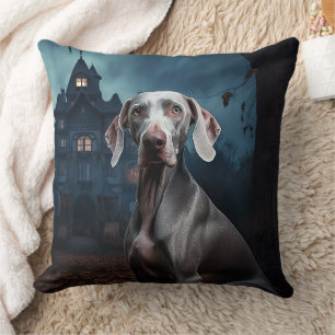 Cojín Decorativo Weimaraner Halloween de terror