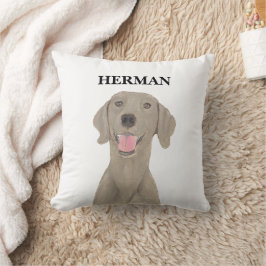 Cojín Decorativo Weimaraner reversible personalizado