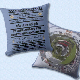 Cojín Decorativo Wellington CIty N.Z., Little Planet Effect