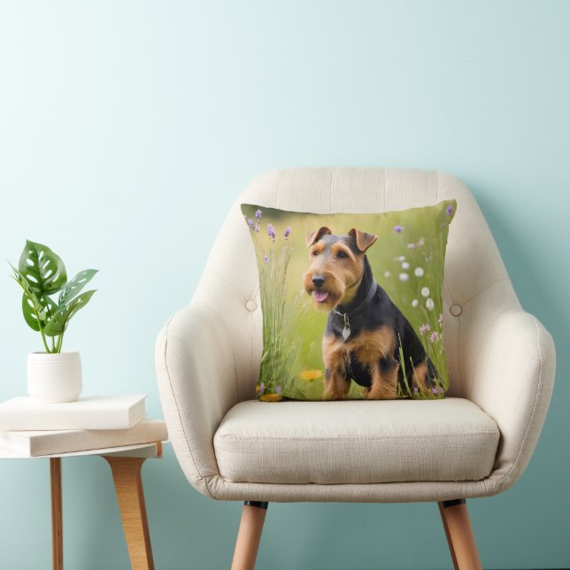Cojín Decorativo Wellness Terrier En La Flor Silvestre Meadow (Silla)