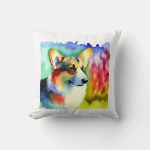 Cojín Decorativo Welsh Corgi Cardigan 031124AREF138 - Watercolor