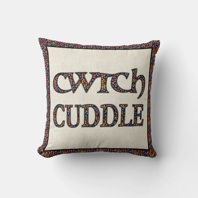 Cojín decorativo Welsh Cwtch, Cushion: Ditzy Flora (Anverso)