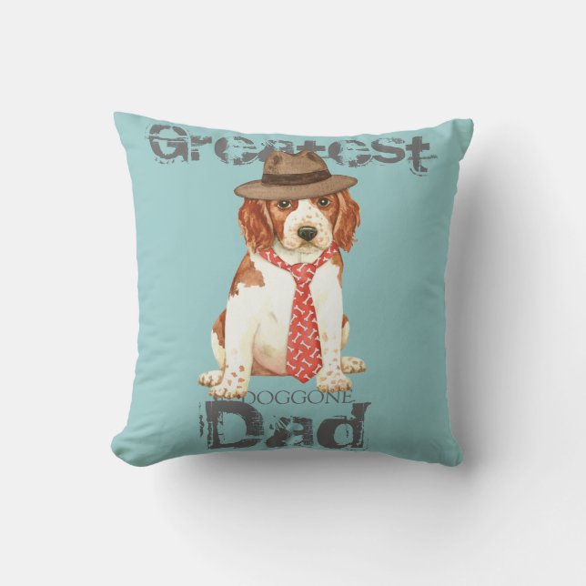 Cojín Decorativo Welsh Springer Spaniel Dad (Anverso)