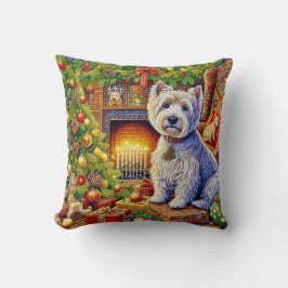 Cojín Decorativo West Highland Terrier Holiday Throw Pillow