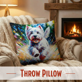 Cojín Decorativo West Highland White Terrier "Westie" Dog Portrait