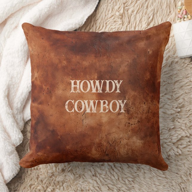 Cojín Decorativo Western Brown Howdy Cowboy Brown (Manta)
