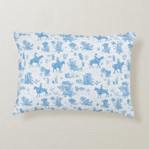 Western Cowboy Horse Cactus Desert Toile