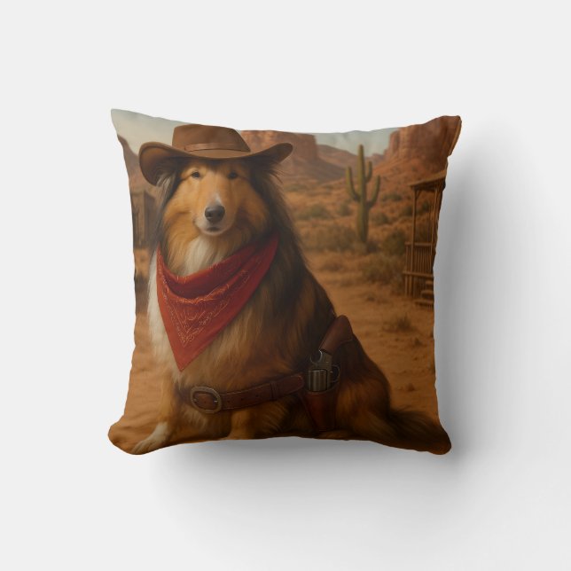Cojín Decorativo Western Sheltie (Anverso)