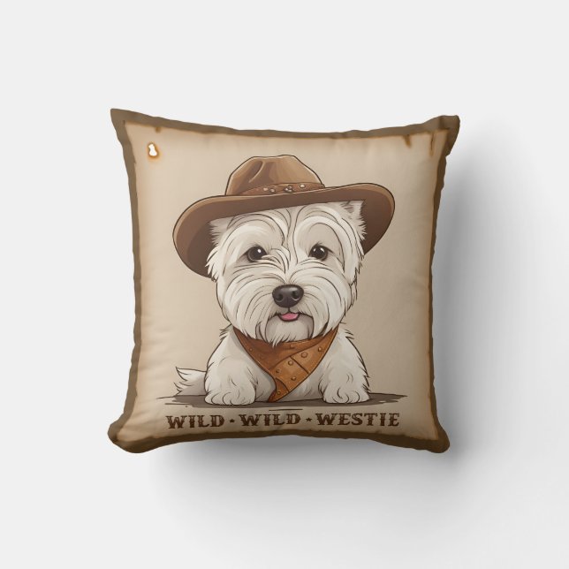 Cojín Decorativo Westie Cushion - Westie salvaje (Anverso)