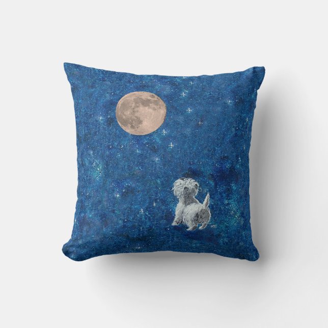 Cojín Decorativo Westie Moon PILLOW (Anverso)