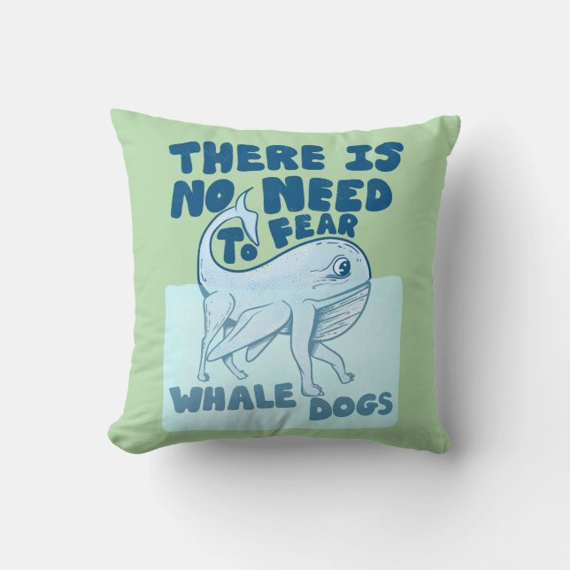 Cojín Decorativo Whale Dog funny creature (Anverso)
