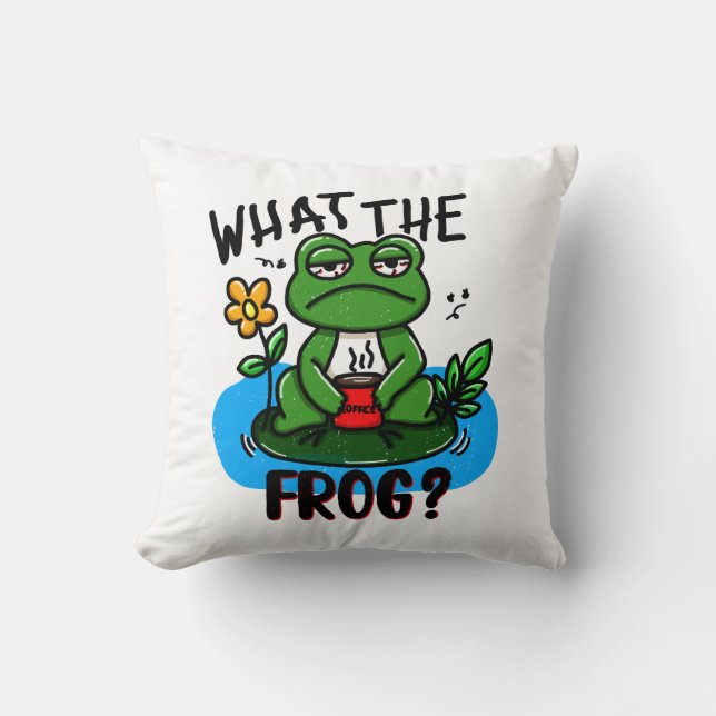 Cojín Decorativo What the frog? (Anverso)