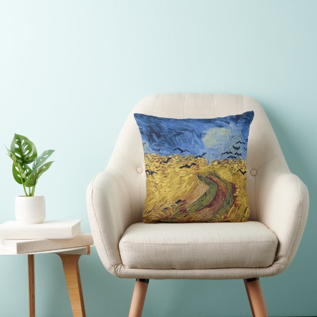 Cojín Decorativo Wheatfield con Crows Vincent van Gogh (Silla)