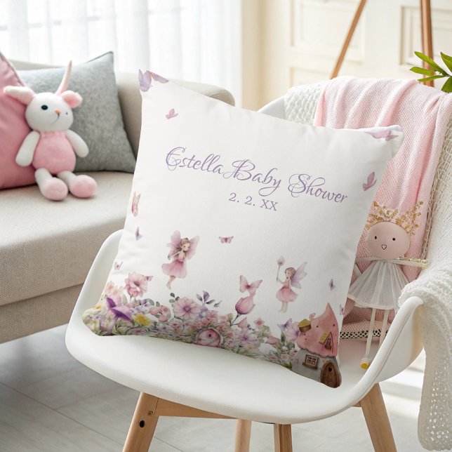 Cojín Decorativo Whimical Fairy Garden Ducha bebé (Subido por el creador)