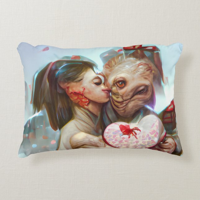 Cojín Decorativo Whimsical Alien Romance (Anverso)