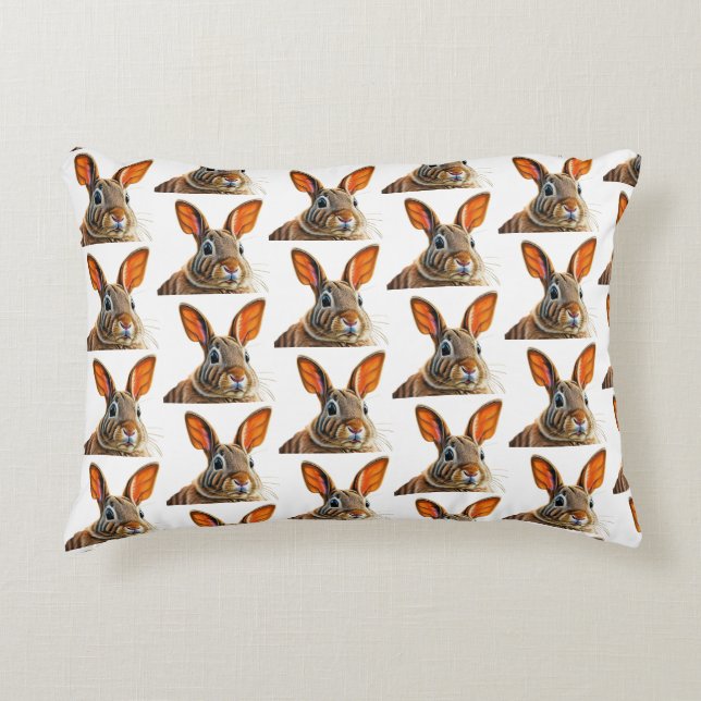 Cojín Decorativo "Whimsical Bunny (Anverso)