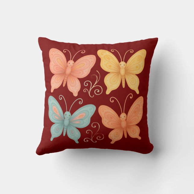 Cojín Decorativo Whimsical Butterflies (Reverso)